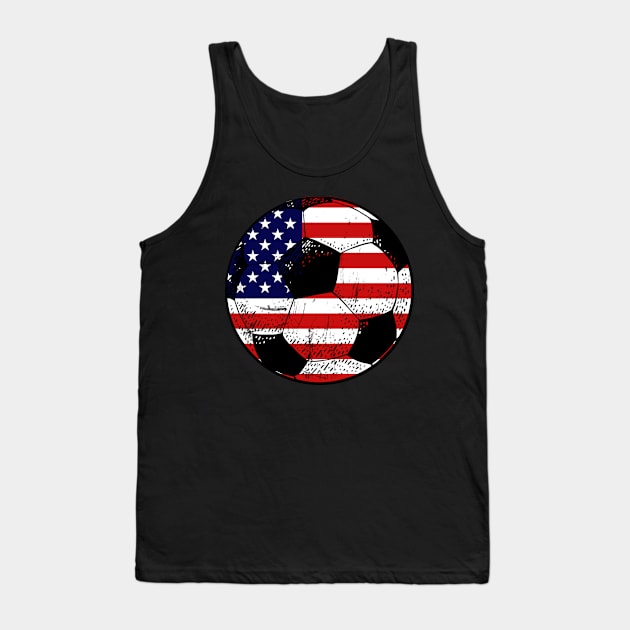 Usa America Flag Soccer 4Th Of July Tank Top by mazurprop